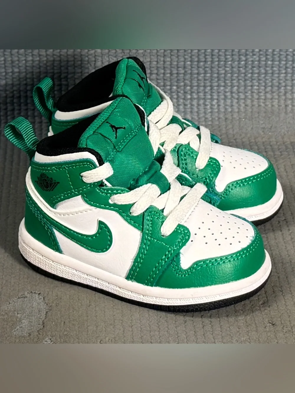 Nike Air Jordan 1 Mid Lucky Green (TD) Shoes DQ8425-301 Toddler Size 4C